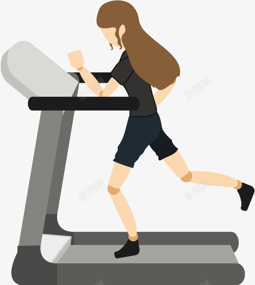 健身跑步的人矢量图eps免抠素材_新图网 https://ixintu.com 健身 减肥 女人 瘦身 跑步 跑步机 矢量图
