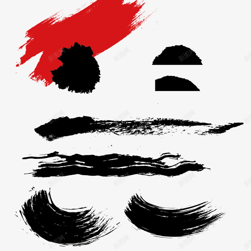 变形书法笔刷矢量图eps免抠素材_新图网 https://ixintu.com 书法 书法笔刷 变形 墨字 矢量图 福字书法矢量图 笔刷