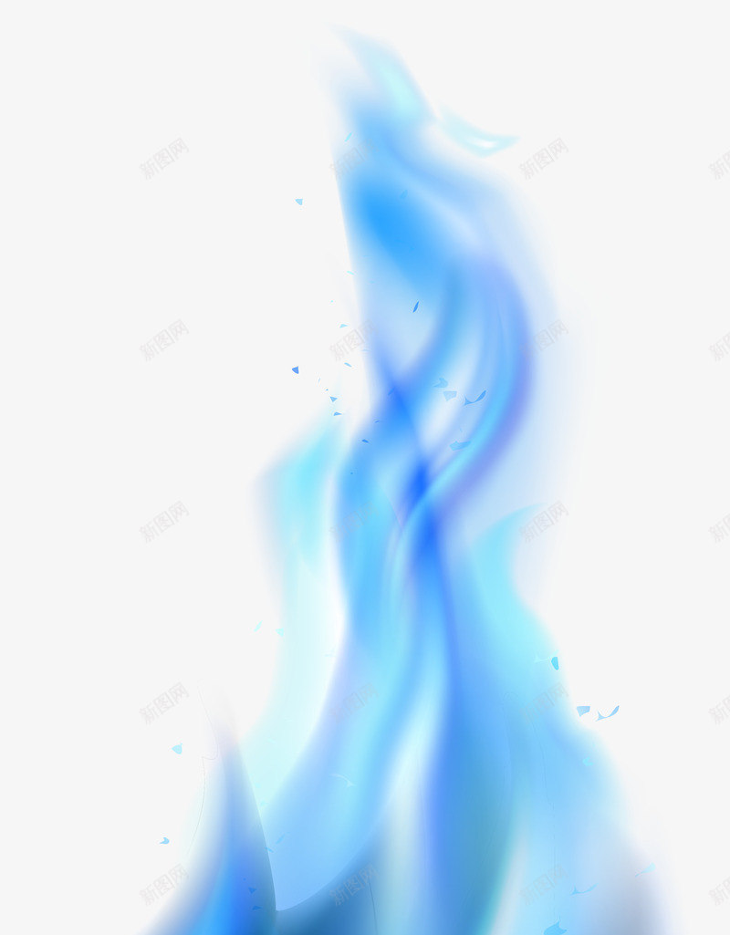 蓝色清新火焰效果元素png免抠素材_新图网 https://ixintu.com 免抠PNG 效果元素 清新 火力 火焰 热量 燃烧 蓝色