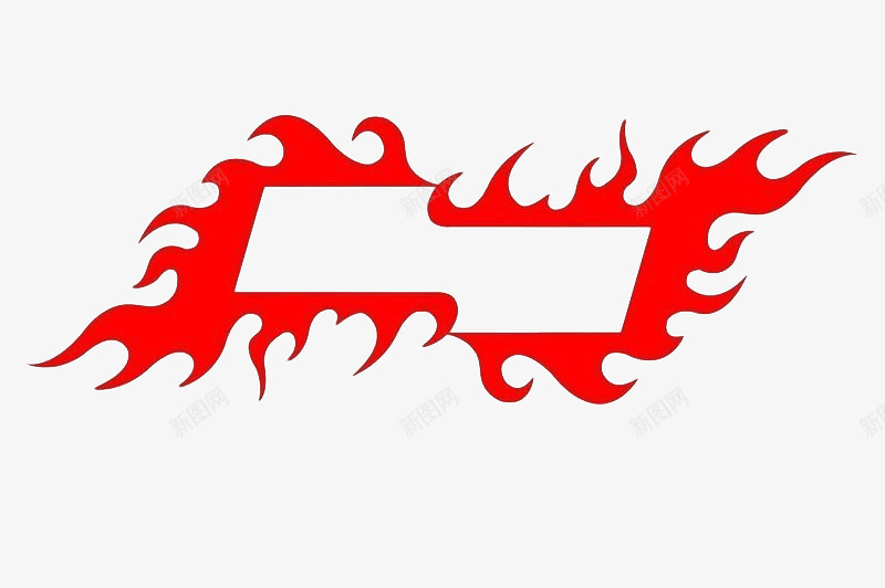 红色火焰边框png免抠素材_新图网 https://ixintu.com 火焰 火焰边框 红色 边框