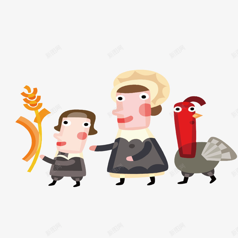 收获麦子的喜悦png免抠素材_新图网 https://ixintu.com 丰收 庆祝 风俗