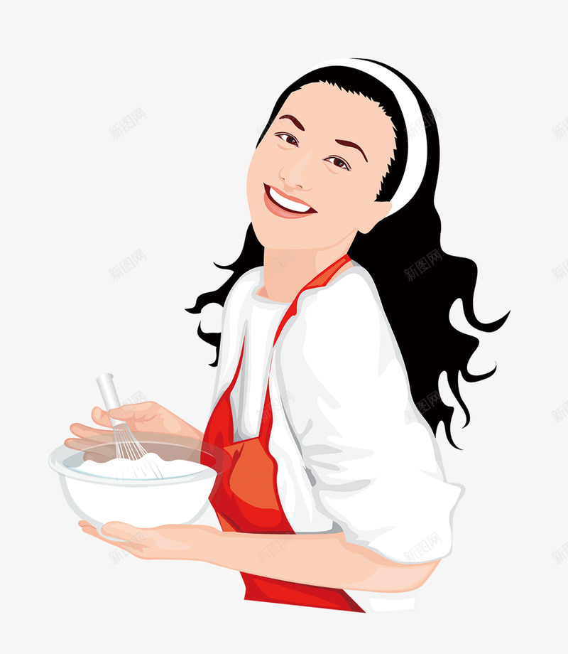下厨的女人png免抠素材_新图网 https://ixintu.com 下厨 女 手绘