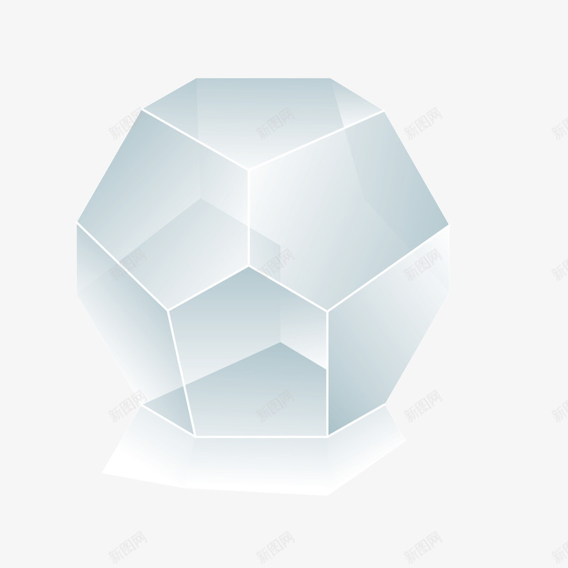 透明正十二面体方块png免抠素材_新图网 https://ixintu.com 方体 方块 正十二面体 透明
