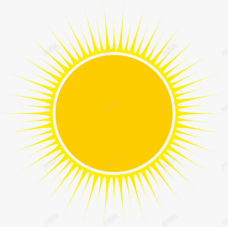 闪闪发光的太阳png免抠素材_新图网 https://ixintu.com 光明 希望 温暖 阳光