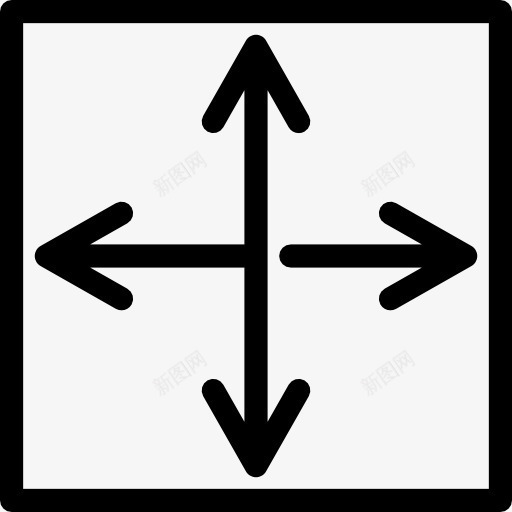 大小广场图标png_新图网 https://ixintu.com 多媒体选项 按钮 方块 箭头 调整大小