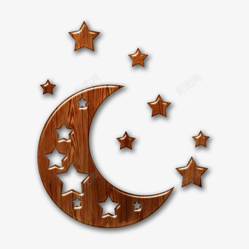 月亮木质桌面图标png_新图网 https://ixintu.com 月亮木质桌面图标下载