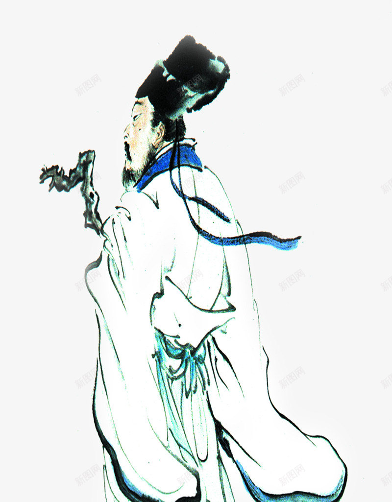 古典诗人手绘水墨png免抠素材_新图网 https://ixintu.com 古典 水墨 诗人