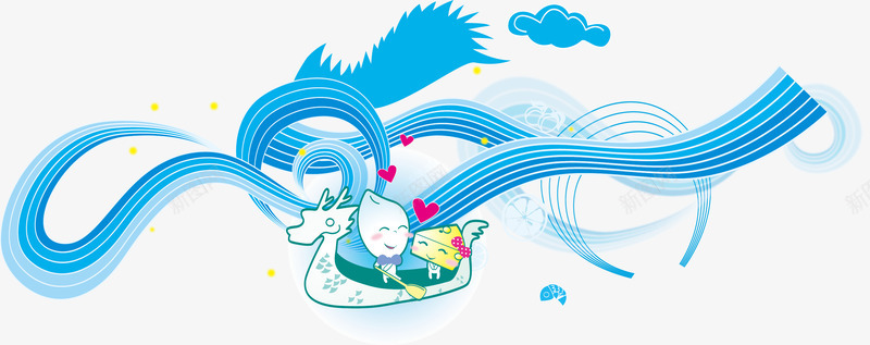 卡通水浪矢量图图标ai_新图网 https://ixintu.com 创意水浪 卡通波浪 古典水浪 古典波浪 水浪 波浪元素 波浪标识 矢量图