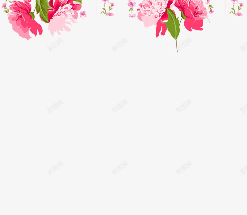 牡丹边框花边矢量图eps免抠素材_新图网 https://ixintu.com 牡丹花 牡丹花矢量图 花边 边框 矢量图