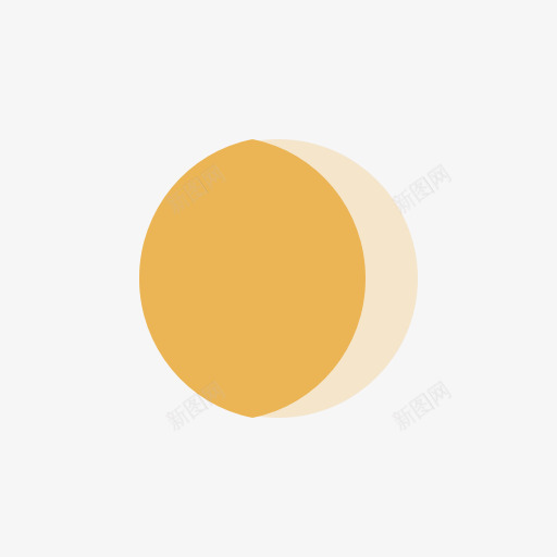 月亮逐渐突起的图标png_新图网 https://ixintu.com gibbous moon waning 减弱 凸 月亮