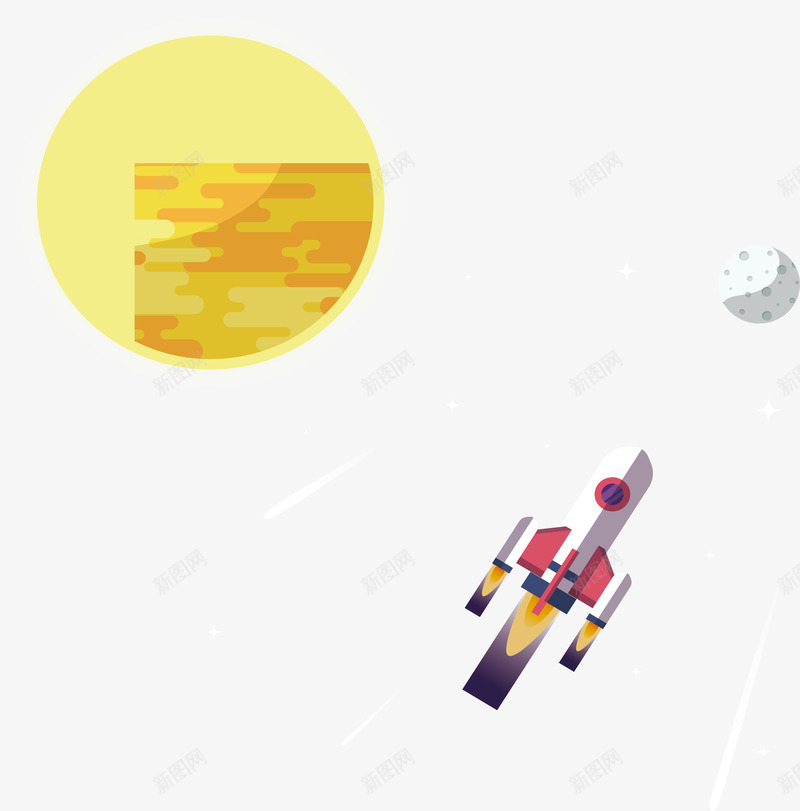飞向太空的火箭png免抠素材_新图网 https://ixintu.com 人造飞船 太阳系 宇宙飞船 火箭 矢量png 银河系