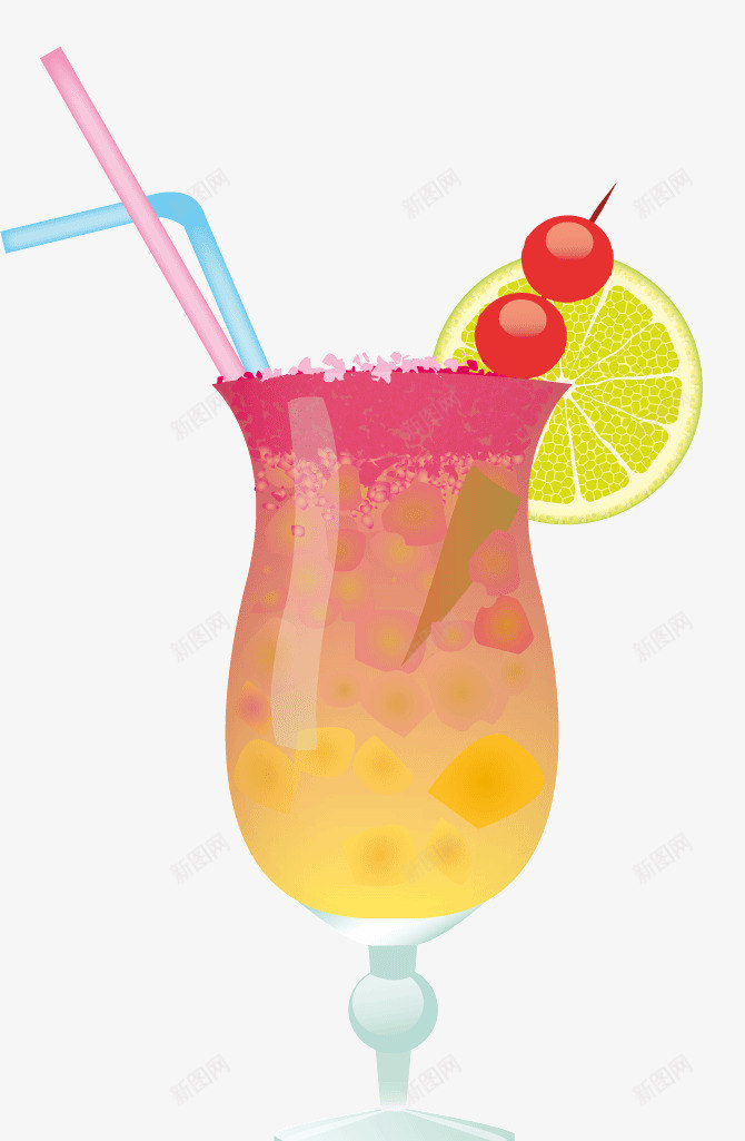 鸡尾酒饮料png免抠素材_新图网 https://ixintu.com AI 冰块 冷饮 果汁 柠檬 柠檬水 汽水 餐饮美食 高脚杯 鸡尾酒