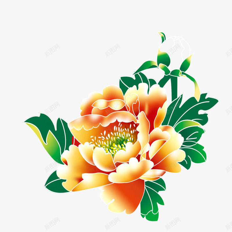 牡丹花图案png免抠素材_新图网 https://ixintu.com 国画 国花 牡丹花 牡丹花图案