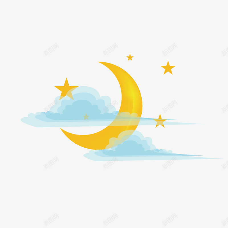 黄色月亮卡通样式png免抠素材_新图网 https://ixintu.com 卡通样式 月亮 黄色 黄色月亮卡通样式