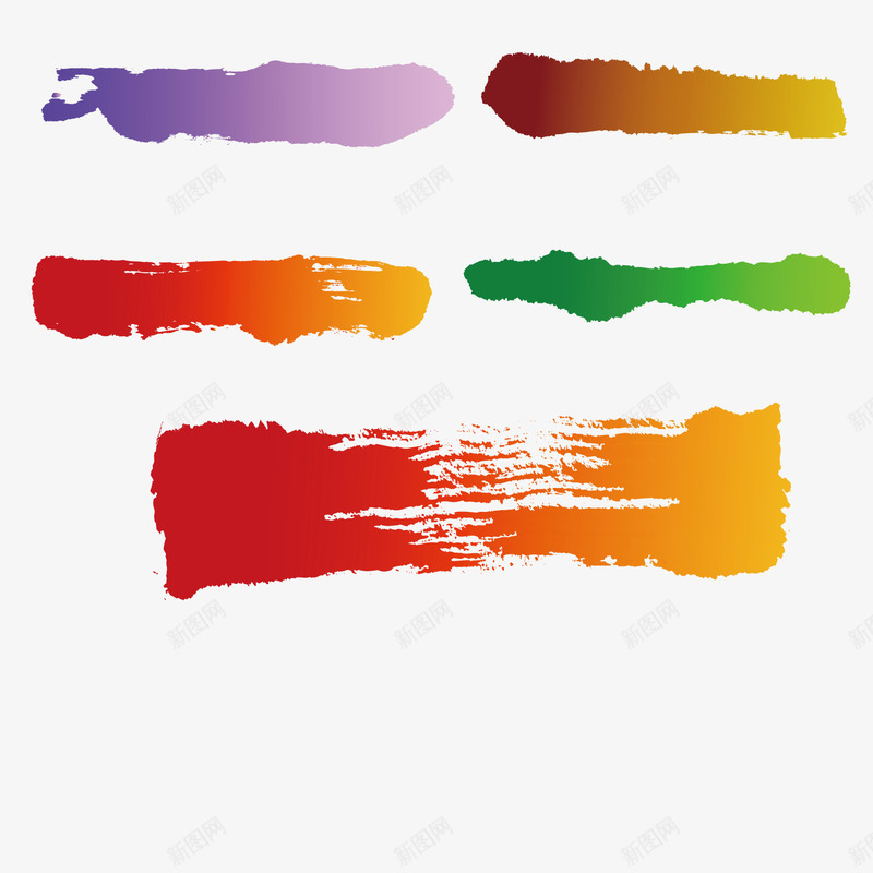 彩色油画笔刷书法矢量图eps免抠素材_新图网 https://ixintu.com 书法笔刷 墨字 彩色 油画 矢量图 福字书法矢量图 笔刷