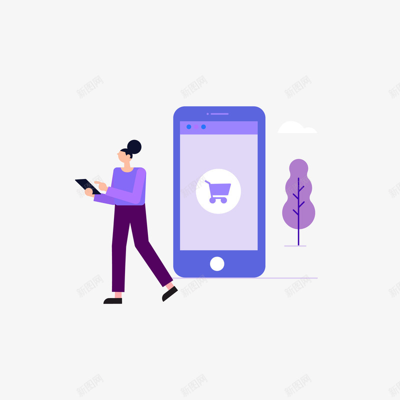 女人玩手机APP矢量图ai免抠素材_新图网 https://ixintu.com PNG女人 女人 女人PNG 女人玩手机 手机 手机APP 矢量图