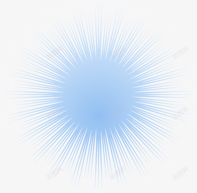 发散性太阳光芒蓝色png免抠素材_新图网 https://ixintu.com 光芒 发散性 太阳 蓝色