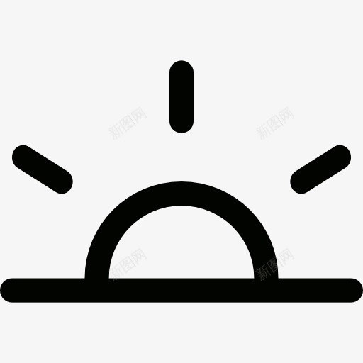 日出图标png_新图网 https://ixintu.com 天气 太阳 性质 日出 早晨 气象 黎明