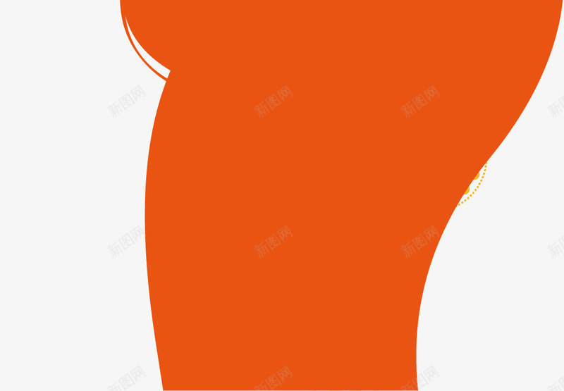 橙色孕妇png免抠素材_新图网 https://ixintu.com 孕妇 孕妇卡通 孕妇手绘 孕妈妈卡通 怀孕女人 橙色