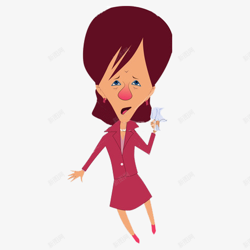 患鼻炎的女人png免抠素材_新图网 https://ixintu.com 卡通 患者 手绘 鼻炎