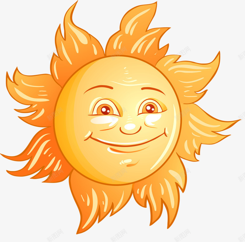 太阳公公png免抠素材_新图网 https://ixintu.com 动画 卡通 太阳 微笑 笑脸