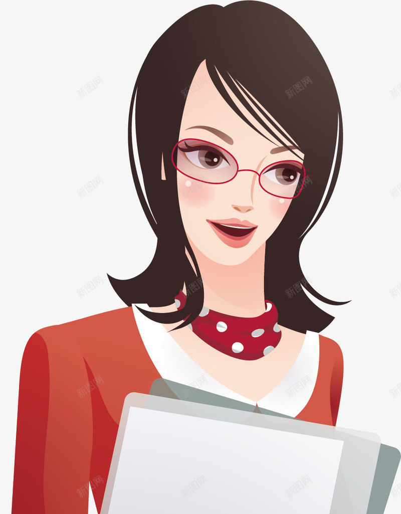 秘书元素png免抠素材_新图网 https://ixintu.com png 上海女人 元素 卡通 秘书 美女