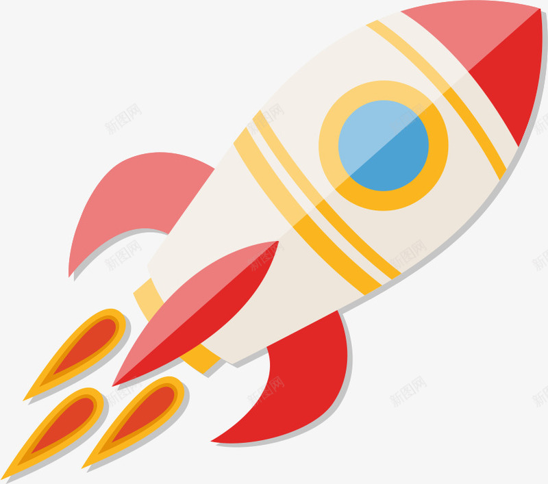 彩色卡通火箭武器png免抠素材_新图网 https://ixintu.com 动漫动画 卡通手绘 导弹 武器库 火焰 火箭 装饰图