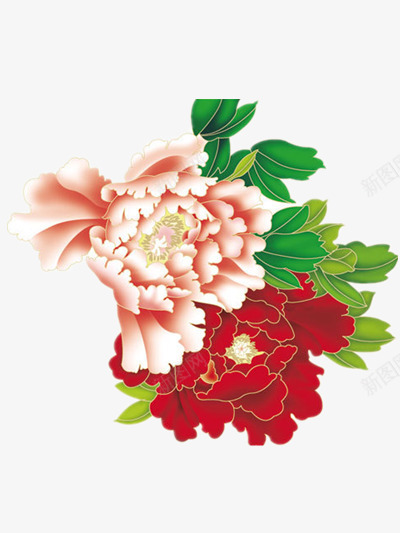 中国风牡丹花png免抠素材_新图网 https://ixintu.com 中国风 国花 牡丹花水墨画