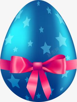 美丽彩蛋复活节蓝色彩蛋装饰高清图片