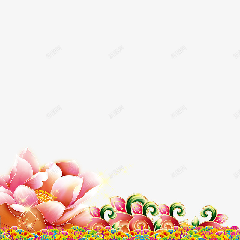 牡丹花祥云psd免抠素材_新图网 https://ixintu.com 牡丹花祥云免扣素材 牡丹花祥云素材