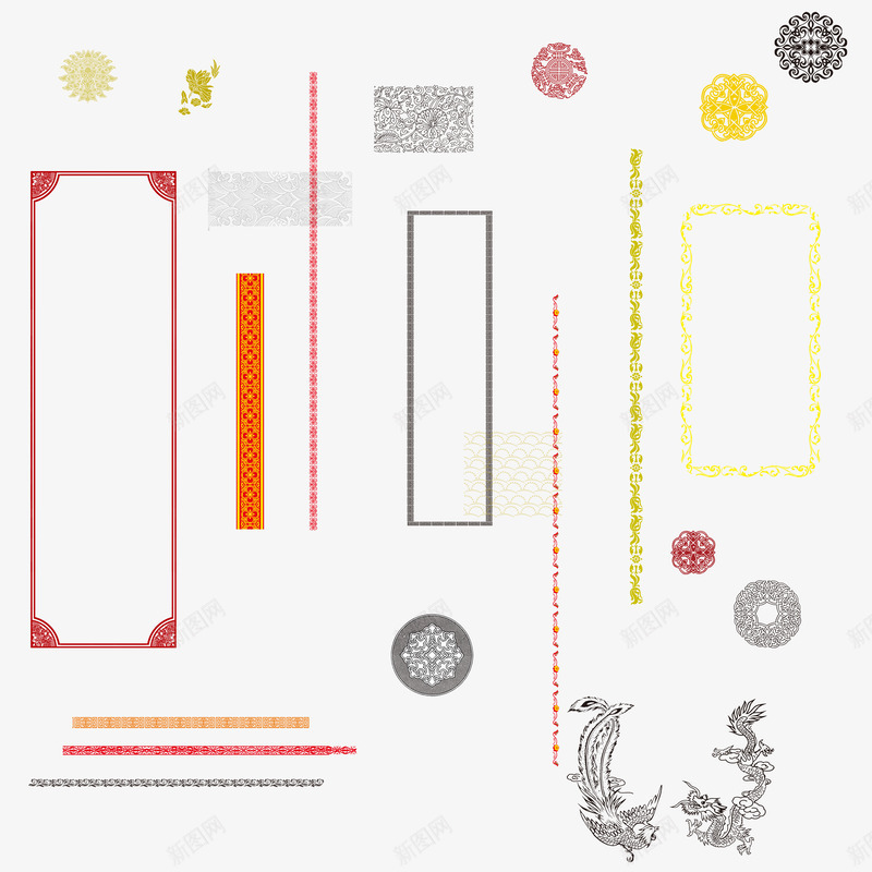 手绘古典卡通古典中国风花图标png_新图网 https://ixintu.com 中国风 中国风图标 卡通 卡通中国风图片 卡通图片 卡通素材 古典剪影 花纹 边框