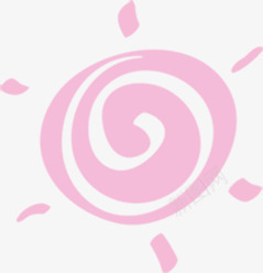 粉色手绘小太阳png免抠素材_新图网 https://ixintu.com 小太阳 手绘 粉色