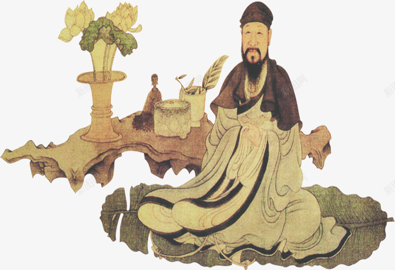 中医古典人物绘画png免抠素材_新图网 https://ixintu.com 中医 人物 古典 绘画