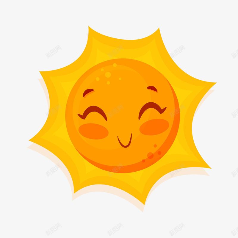黄色卡通创意太阳元素矢量图ai免抠素材_新图网 https://ixintu.com 光芒 创意 发光 可爱 太阳 质感 黄色 矢量图