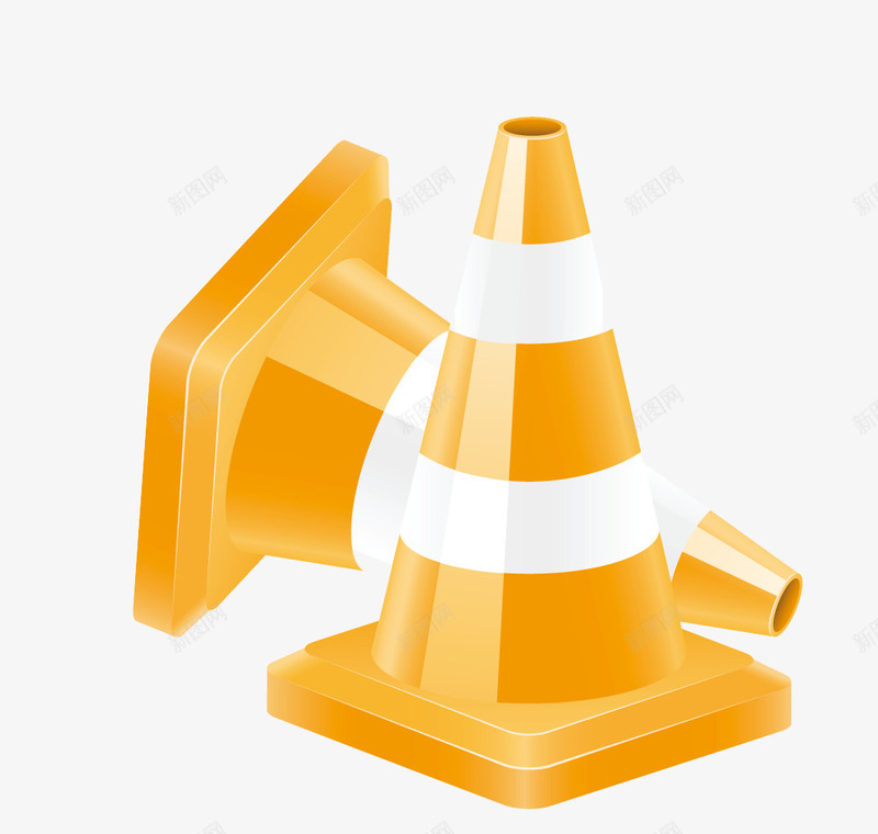警告绕行路障图标png_新图网 https://ixintu.com 交通指示牌 交通标识牌 公共标识 安全警示牌 黄色警告