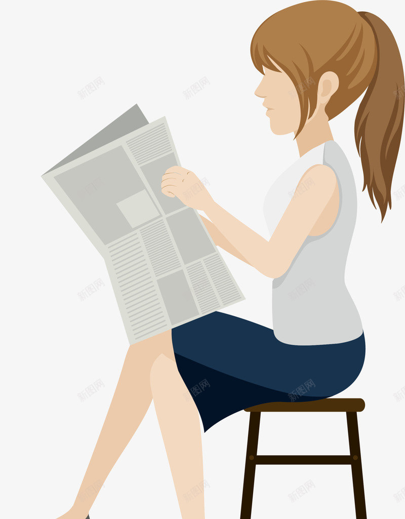 世界新闻自由日读报的女人png免抠素材_新图网 https://ixintu.com 世界新闻自由日 手拿报纸 拿着报纸 看新闻 读报的女人 读新闻
