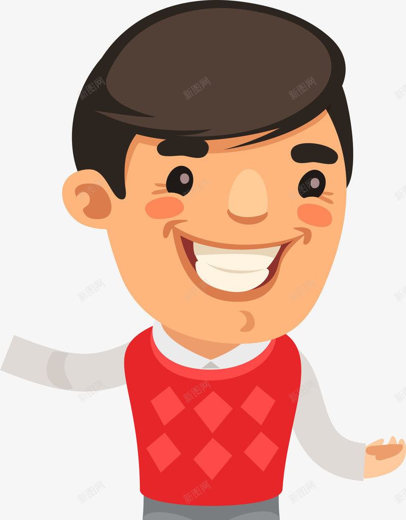 人物插画开心的男人png免抠素材_新图网 https://ixintu.com 人物插画 可爱女人 好客的男人 害羞 开心的男人 笑脸