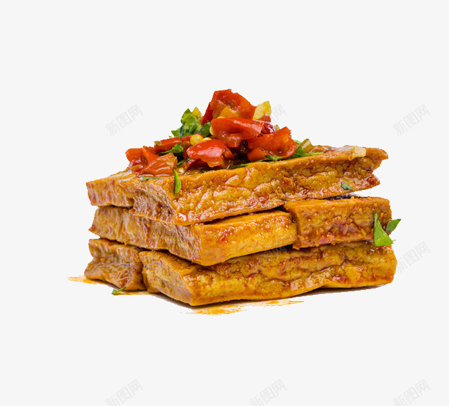 辣椒卤豆干png免抠素材_新图网 https://ixintu.com 方块豆干 豆干 辣椒豆干儿 零食 零食豆干 香卤豆干