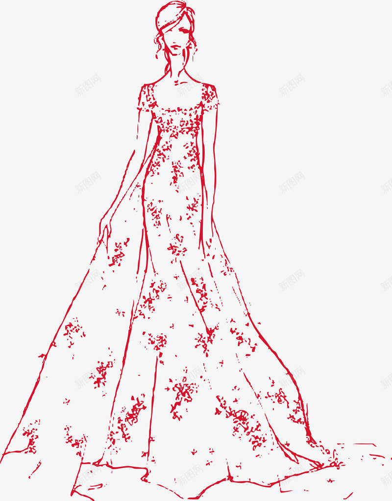 婚纱时尚秀新娘png免抠素材_新图网 https://ixintu.com 婚庆婚纱 婚纱 婚纱矢量 婚纱礼服 新娘婚纱 波浪婚纱 矢量婚纱 矢量礼服 矢量长裙 礼服 结婚婚纱 长裙