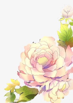 水彩大朵牡丹花绿色叶子png免抠素材_新图网 https://ixintu.com 叶子 大朵 水彩 牡丹花 绿色