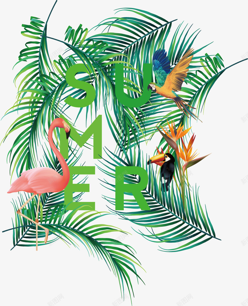 郁郁葱葱的绿色夏天植物矢量图eps免抠素材_新图网 https://ixintu.com 大自然 热带植物 绿色 美丽好看 茂盛 郁郁葱葱 矢量图