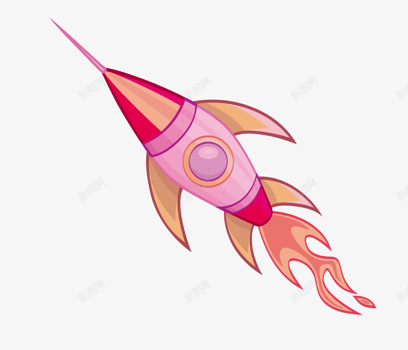 卡通手绘火箭飞船图标png_新图网 https://ixintu.com 卡通手绘 图案图标 宇宙飞船 火箭飞船 科幻飞船