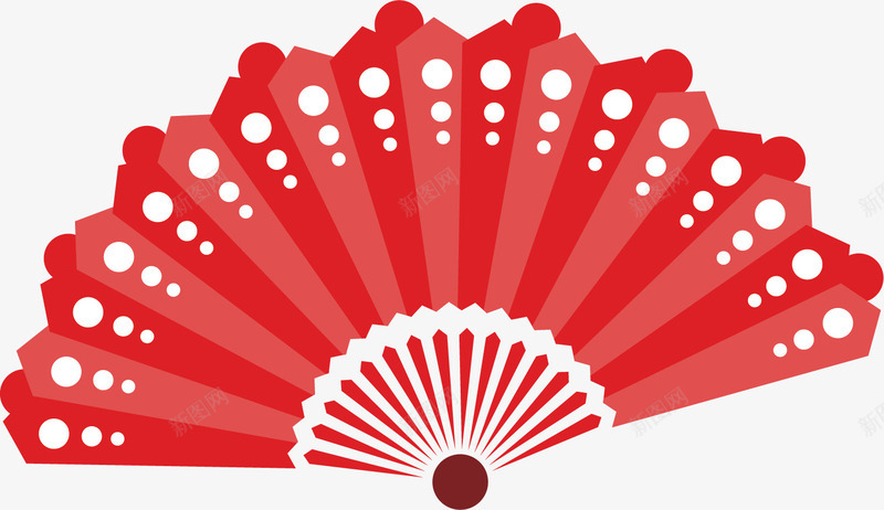 一只美丽的扇子矢量图ai免抠素材_新图网 https://ixintu.com 卡通樱花红色扇子 对称图形 扇子 扇形 白色 矢量图 红色 装饰品