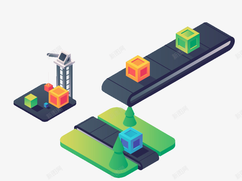 创意几何装饰图png免抠素材_新图网 https://ixintu.com 可爱 方块 海报素材 漂亮 立方体