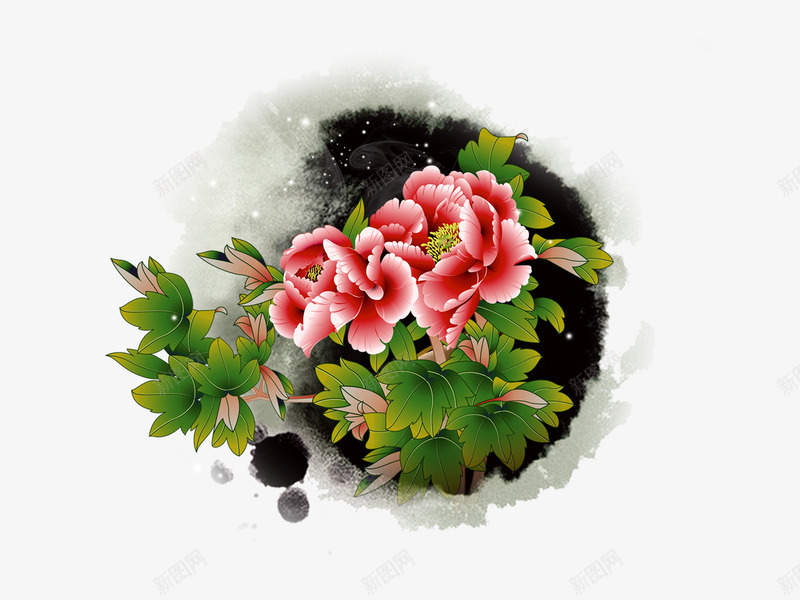 富贵牡丹花png免抠素材_新图网 https://ixintu.com 富贵牡丹图 富贵牡丹花 工笔牡丹 工笔画牡丹 广告设计