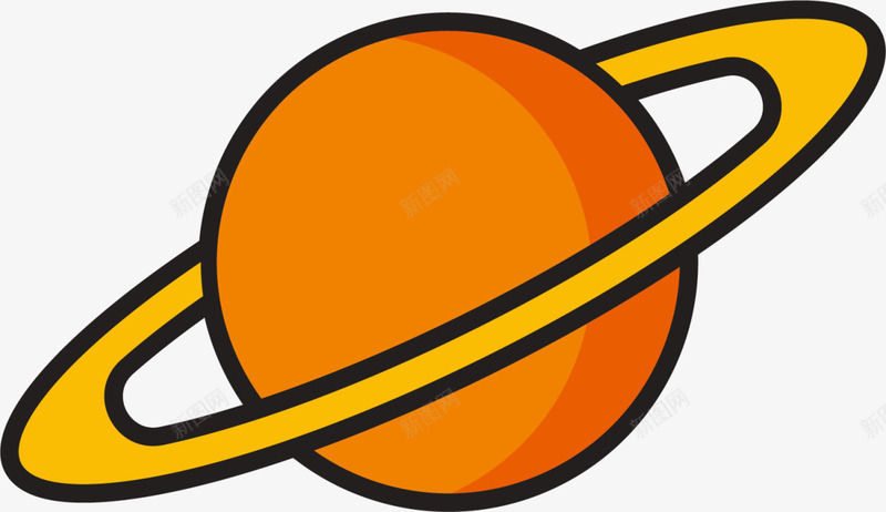 橙色卡通星环星球png免抠素材_新图网 https://ixintu.com 4月12号 世界航天日 太空 宇宙 星环 星球 橙色星球 航空