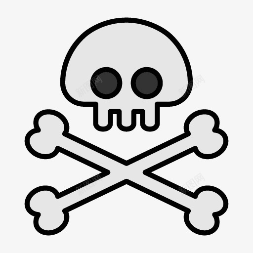手绘骷髅图标png_新图网 https://ixintu.com 手绘画 毒品标识 矢量装饰 装饰 骷髅