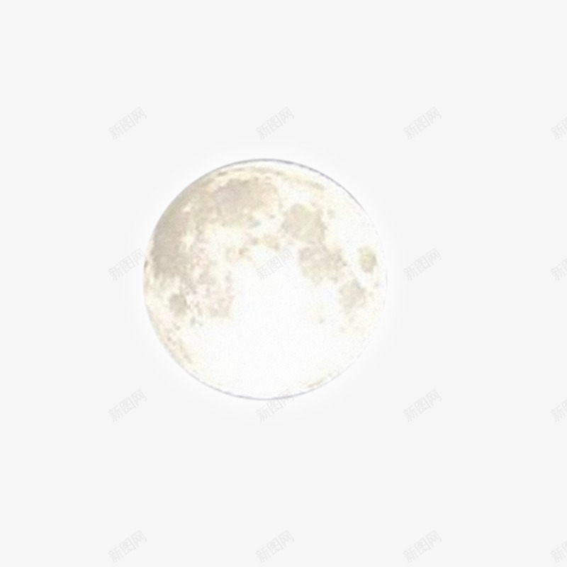 圆形白月亮png免抠素材_新图网 https://ixintu.com 中秋节 圆月亮 柔光 白色 装饰