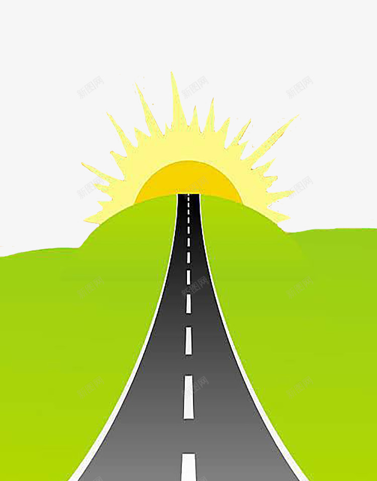 公路上早上的太阳png免抠素材_新图网 https://ixintu.com 初升太阳 太阳 太阳初升 手绘早上太阳 早上太阳 早上的太阳