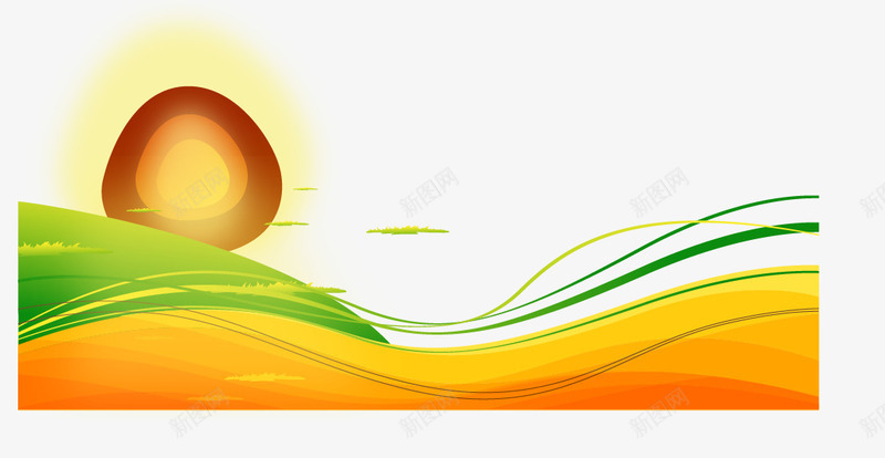晨起的阳光卡通波浪线png免抠素材_新图网 https://ixintu.com 卡通 卡通波浪线 晨起的阳光 波浪线 阳光